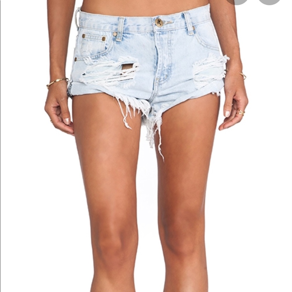 One Teaspoon Bandit Cut Off Shorts Size 25